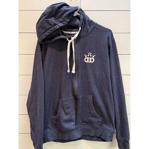 Dynamic Discs Adult Sweatshirt Hoodie Disc Golf Full Zip Blue Mens Size Large